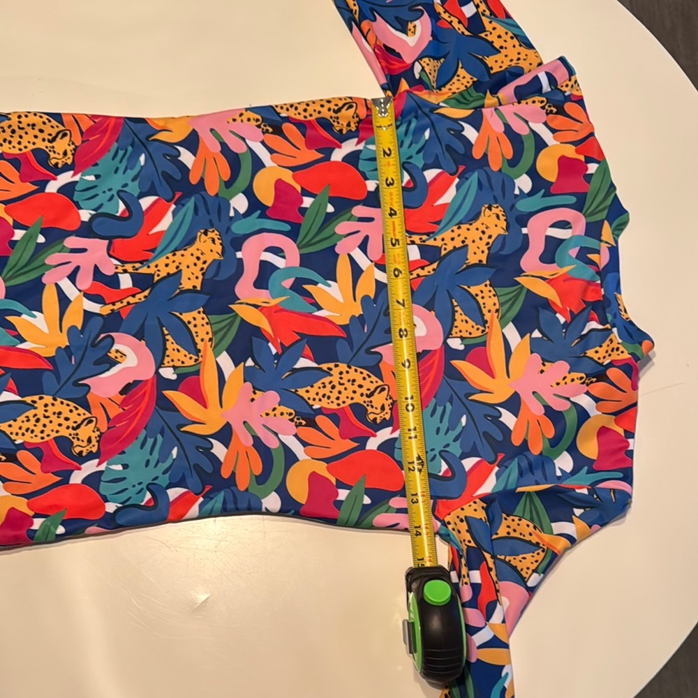 Colorful Women's Long Sleeve One Piece Swimsuit - Picture 5 of 10